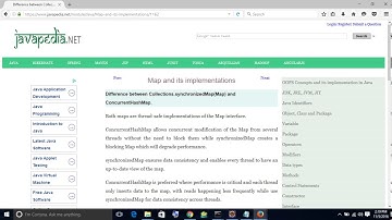 Difference between Collections.synchronizedMap(Map) and ConcurrentHashMap. | javapedia.net