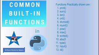 Built in Functions in Python-Tutorial on Function in Python-What are Built in Functions in Python
