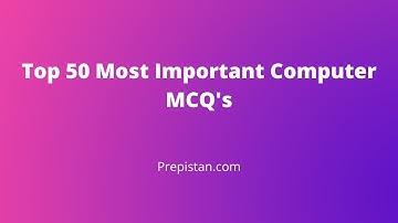 50 Most Important Computer Related MCQ
