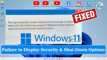 ✅ How To Fix Failure to Display Security and Shut Down Options Error in Windows 11/10