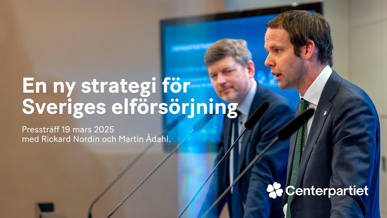 Pressträff: En ny strategi för Sveriges elförsörjning