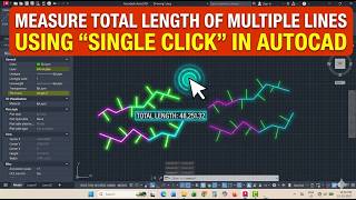 AutoCAD Pro Tips: How to Measure ALL Line Lengths Instantly | AutoCAD 2025
