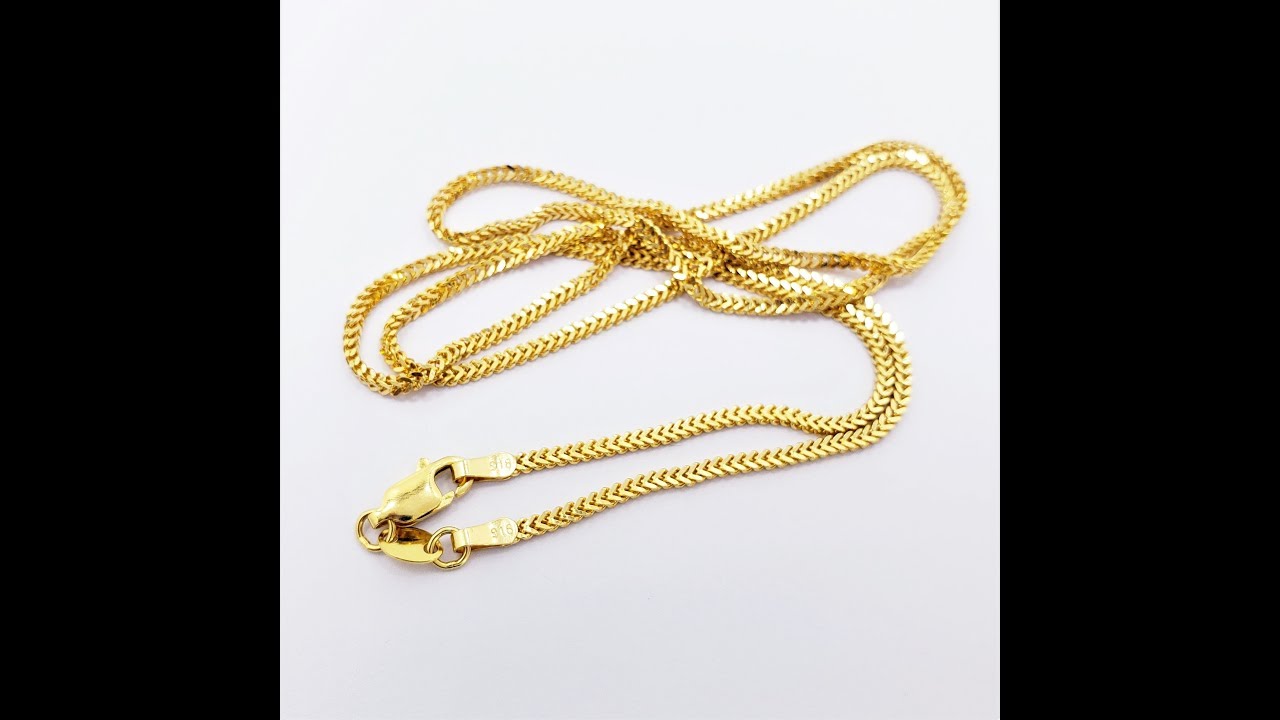 GOLDSHINE Genuine 22K Solid Gold Chain 
