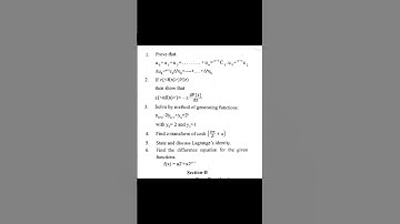 Difference equation previous year paper 2024 M.Sc.maths #mjpru #mscmaths