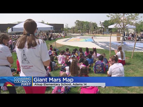 Alsup Elementary School Has New Giant Maps Of Mars On The Playground