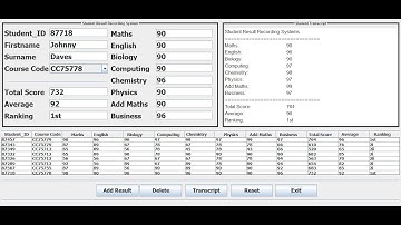 How to Create Student Result Recording Systems in Java Eclipse -   Tutorial 2 of 2
