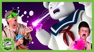 Life Size Marshmallow Ghost Hunting! | T-Rex Ranch Adventures | Kids Songs | Moonbug Kids