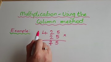 Multiplication using the column method .