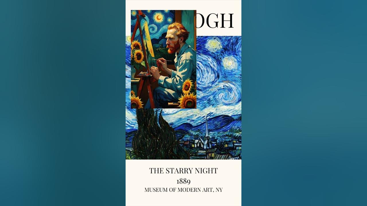 The Starry Nights- Vincent Van Gogh's  Dream on canvas~ A Timeless masterpiece  painted in 1889🌃.