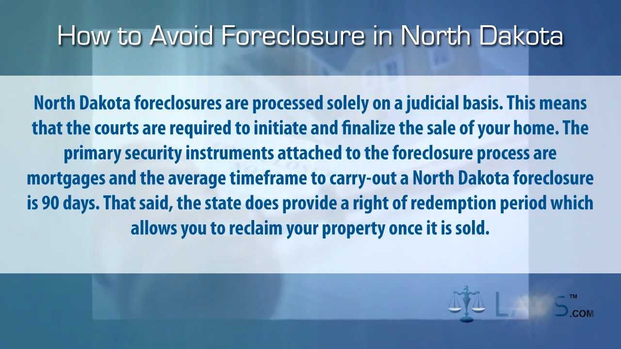 How to stop foreclosure in North Dakota