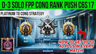 Solo fpp rank push | how to get top 10 in every game solo fpp | #solofppconqueror | BGMI |