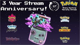 🔴 LIVE 3 YEAR STREAM ANNIVERSARY! | 12 Hours of Shiny Hunting #shorts #pokemon #shinypokemon