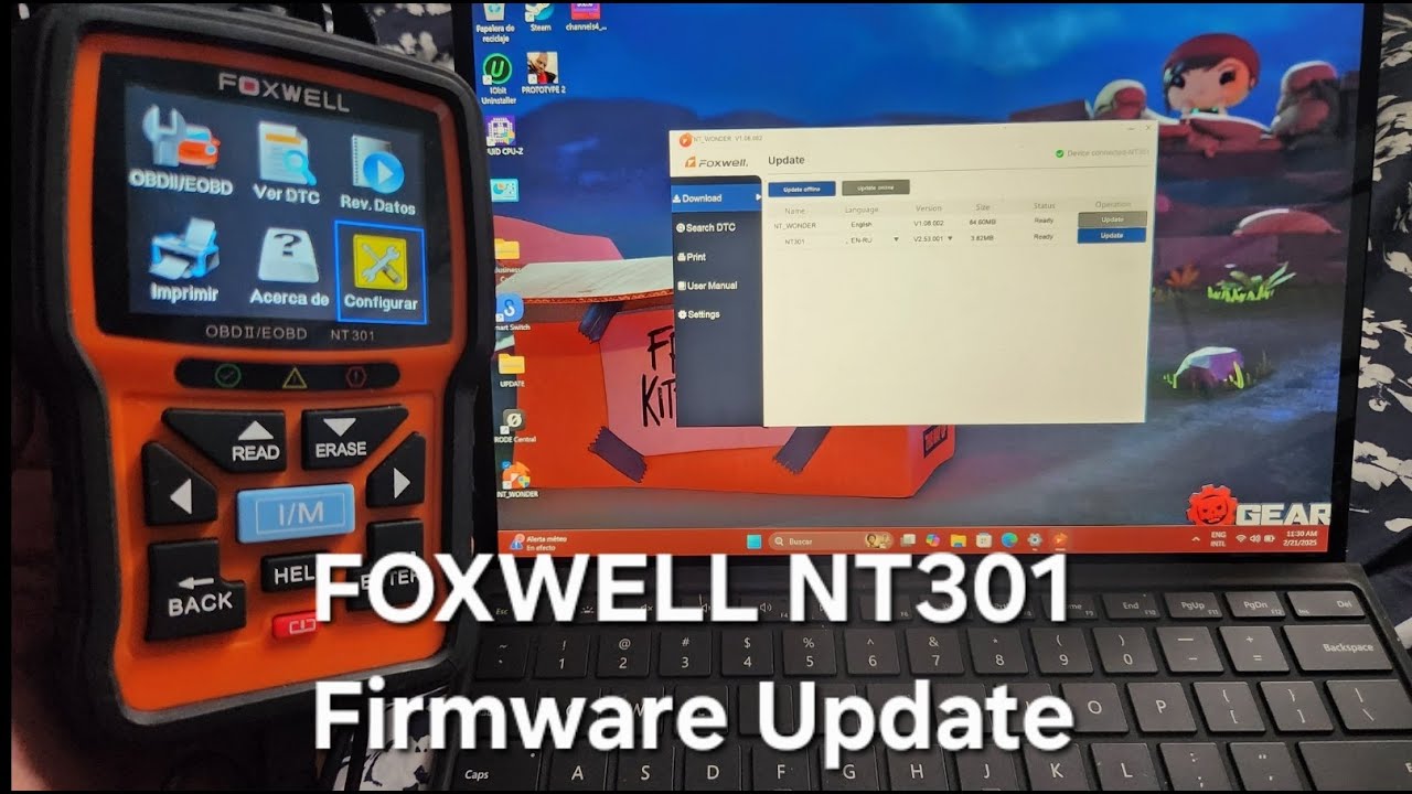 FOXWELL NT301 OBD2 Firmware Update