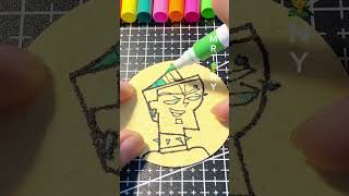 How to draw face Duncan from Total Drama easy step by step with sponge paper #duncan #totaldrama