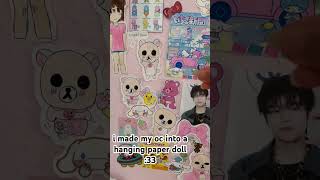 hanging paper doll :DD #cutecore #sanrio #kawaii #cute #mymelody #foryou #paperdoll #diy