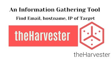 theHarvester – An information gathering tool  Passive Reconnaissance in Kali Linux