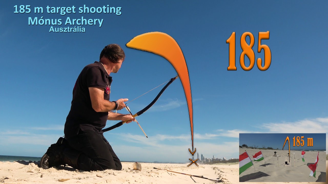 185 m target shooting archery , Gold Coast, Ausztrália Mónus József