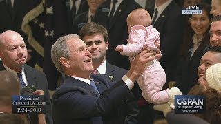 FULL VIDEO: President George W. Bush & Laura Bush in U.S. Capitol Rotunda (CSPAN)