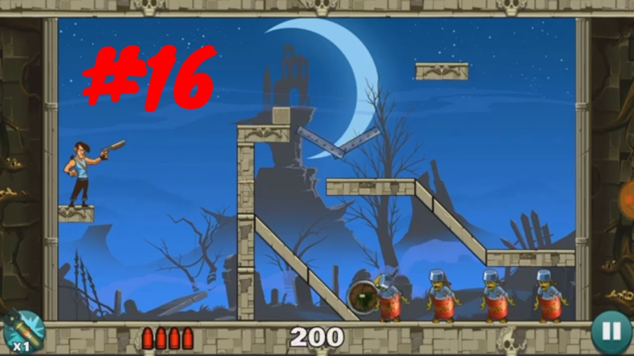 Stupid Zombies  Ricochets Walkthrough Chapter 3  Stage 4  1 - 30 Levels