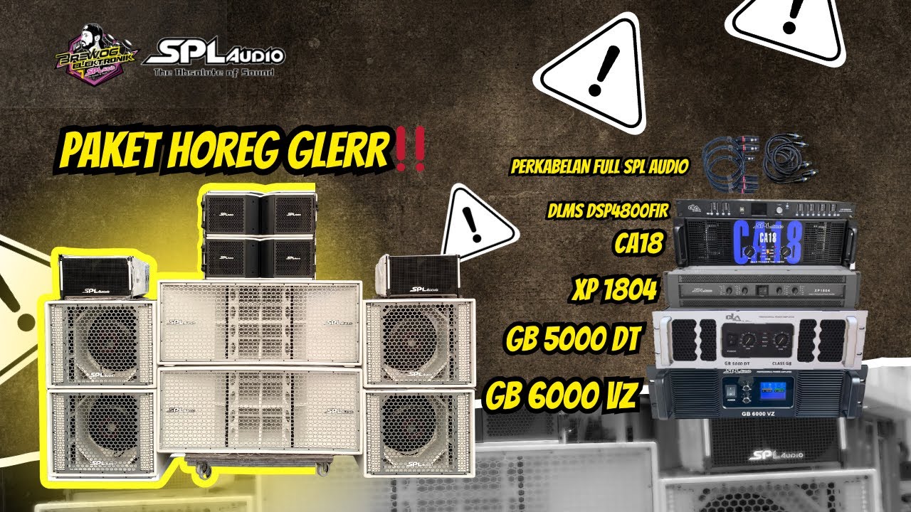 PAKET HOREEG GLERR 4 SUB 4 LINE ARRAY‼️DAPUR PACU FULL SPL AUDIO || SIAP JOB TINGGAL COLOK LISTRIK 😎