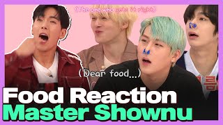 [Idol Room] Monsta X's Food Reaction Master Shownu is genuinely immersed this time! #monstax