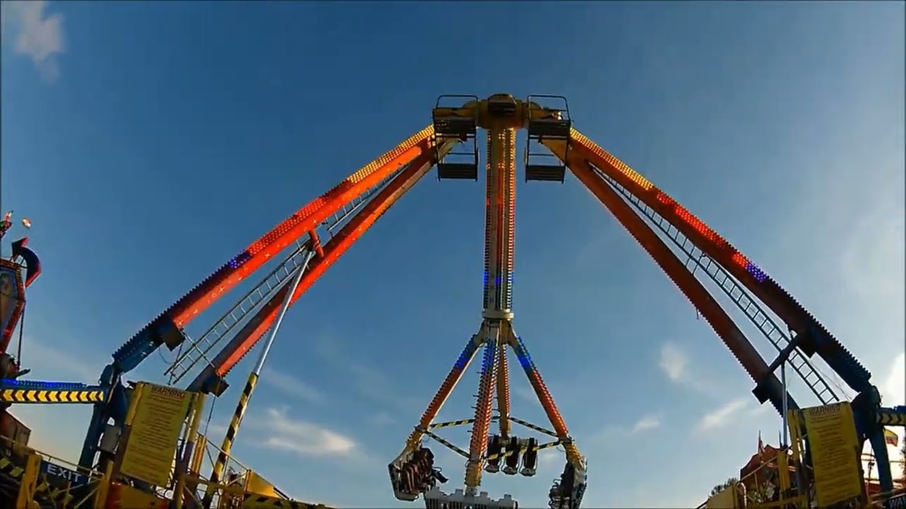 Catherine's 1st Time Riding The Freak Out - Funny Moment At Farrar's Fun Fair