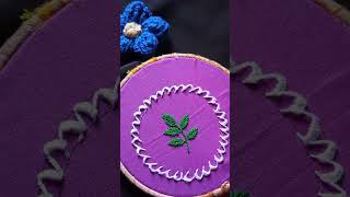 simple flower design stitch tutorial step by step #subscribe #designe #trending #embroidery