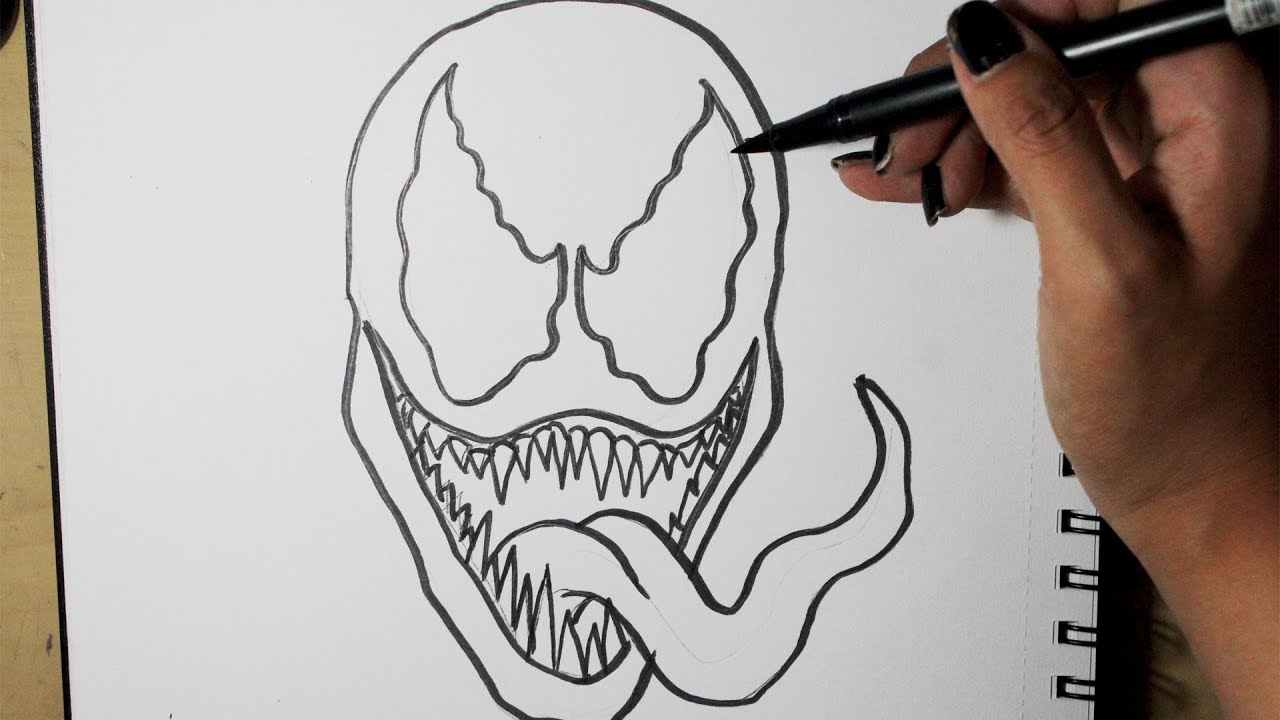 Cómo dibujar a VENOM PASO A PASO a lápiz | How to draw VENOM Step by step -  thptnganamst.edu.vn