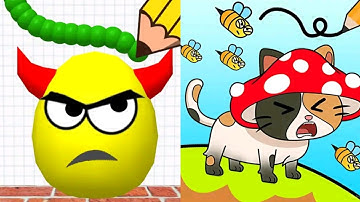 Draw To Smash Logic Puzzle VS Save The Cat Satisfying ASMR Gameplay (Android, ios) (New Update)