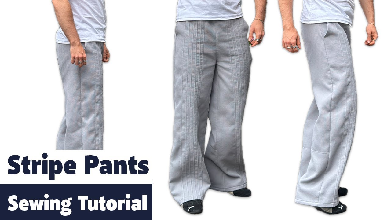 【THE MOZZ】Brad Slit Setup Pants How to sew baggy pants with dividing seams | Sewing Tutorial