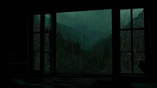 Gentle Night Rain Outside a Cozy Bedroom Window 🌧️ Warm Ambience for Deep Sleep & Relaxation