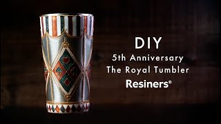 【RESINERS】５周年を記念してロイヤルなタンブラーを作りました DIY [エポキシ樹脂]