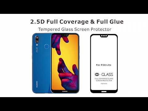Huawei P20 Lite Full Coverage Tempered Glass Screen Protector