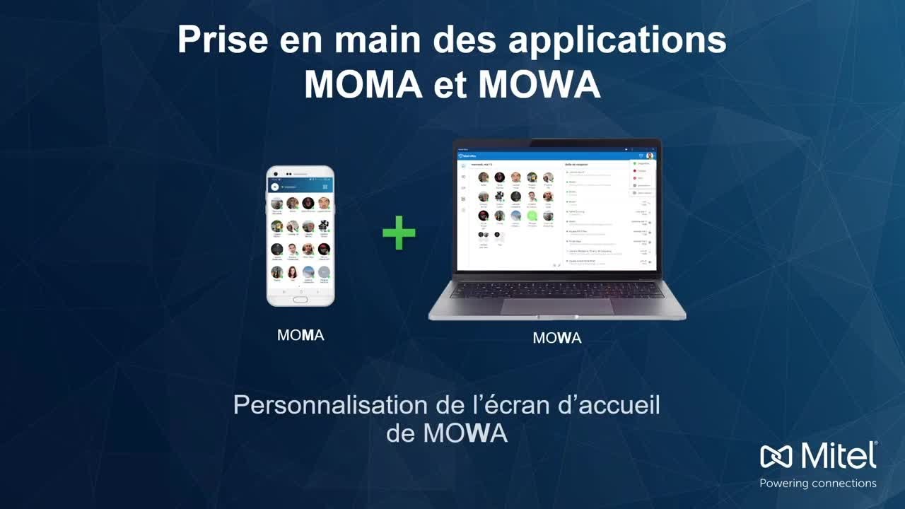 MiVoice Office Web Application (MOWA) : Personnalisation de l’écran d’accueil