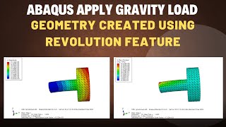 Gravity Load In Abaqus Part Modeling Using Revolution Feature Abaqus Cae