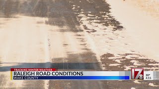 Road conditions across Raleigh