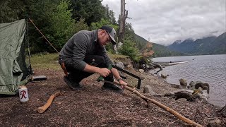 Bushcraft Pole Spear fishing | CRK Nyala and Leatherman Arc