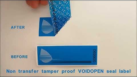 Non transfer tamper proof VOIDOPEN seal label