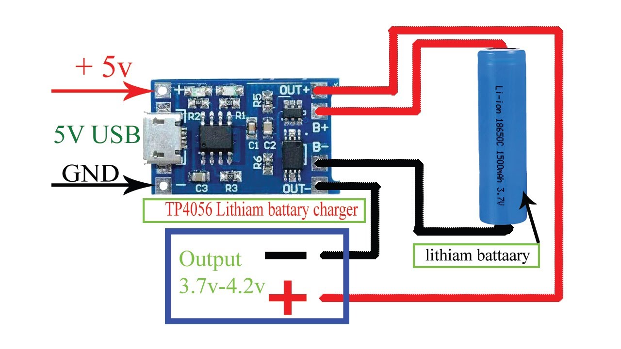 how to make lithium ion battery charger at home.TP4056 lithium battery ...