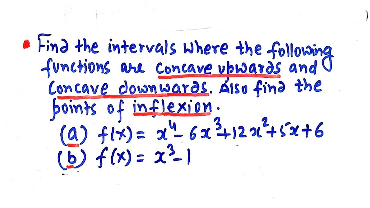 || Practice problems on points of inflexion & concavity of functions ||