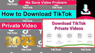 How To Download TikTok Private Videos  | No Download Button | No Save Video Option in 2023🔥🔥