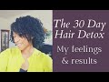 My Experience with The 30 Day Hair Detox | No oils or butters!