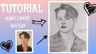 BTS Drawing | mini JHOPE SKETCH tutorial || Easy drawing tutorial || BTS Sketch || BTS JHOPE