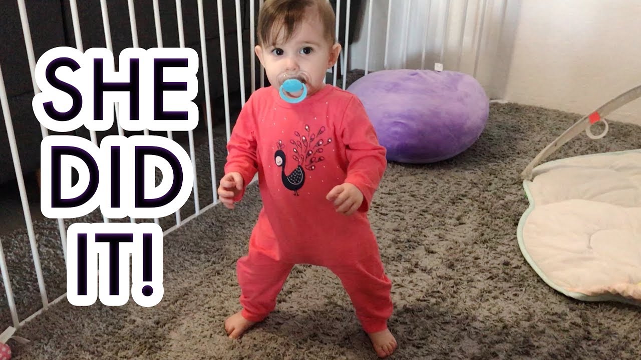 Our Baby Girl Addisen Stands Up On Her Own For The First Time ...
