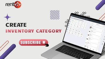 Create Inventory Category  | Rental Management Software