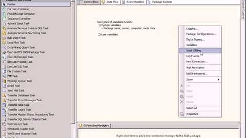 Intro to Using Variables in SQL Server Integration Services