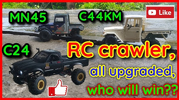 RC Crawler WPL C24 upgraded review / run trial C24, MN45/FJ45 and C44KM