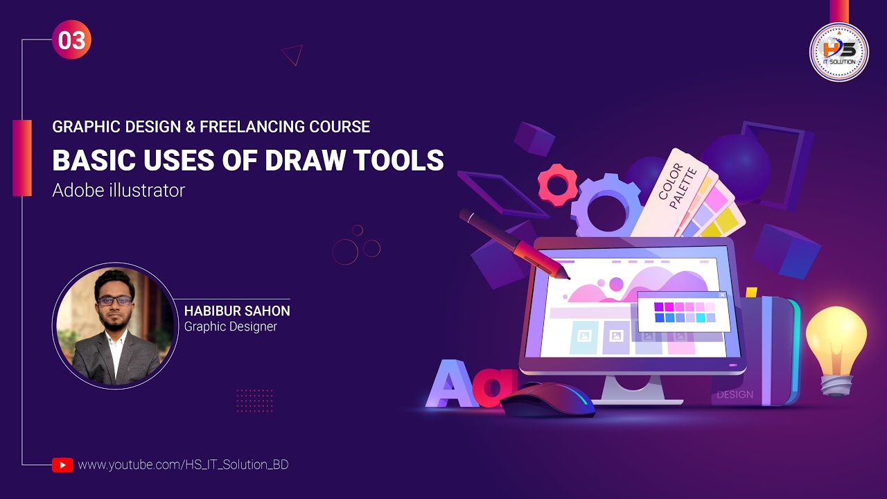 Graphic Design Full Course | Adobe illustrator Part - 02 | HS IT ...