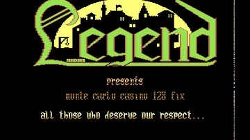 Legend Intro (V1) - Commodore 64 - C64 - Monte Carlo Casino - Cracktro (PAL)