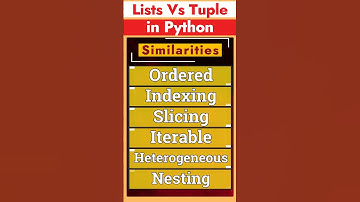 Lists Vs Tuple in Python | Most asked Interview Q&A